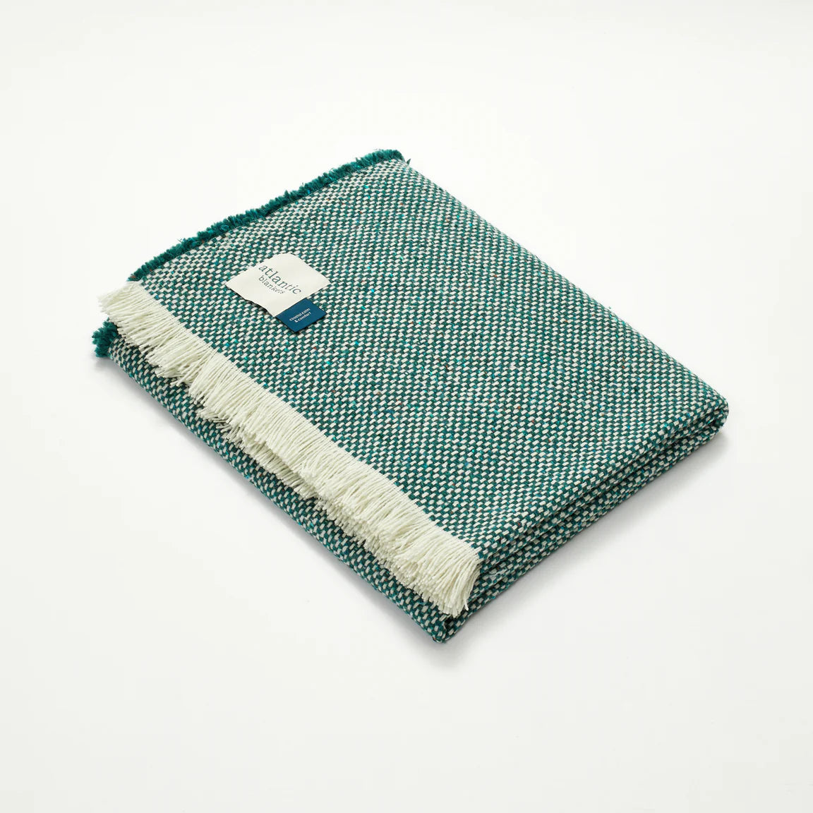 Load image into Gallery viewer, Recycled Wool Blanket - Seagreen
