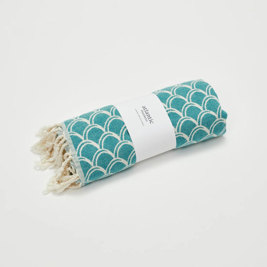 Turquoise Fish Scale Peshtemal Large