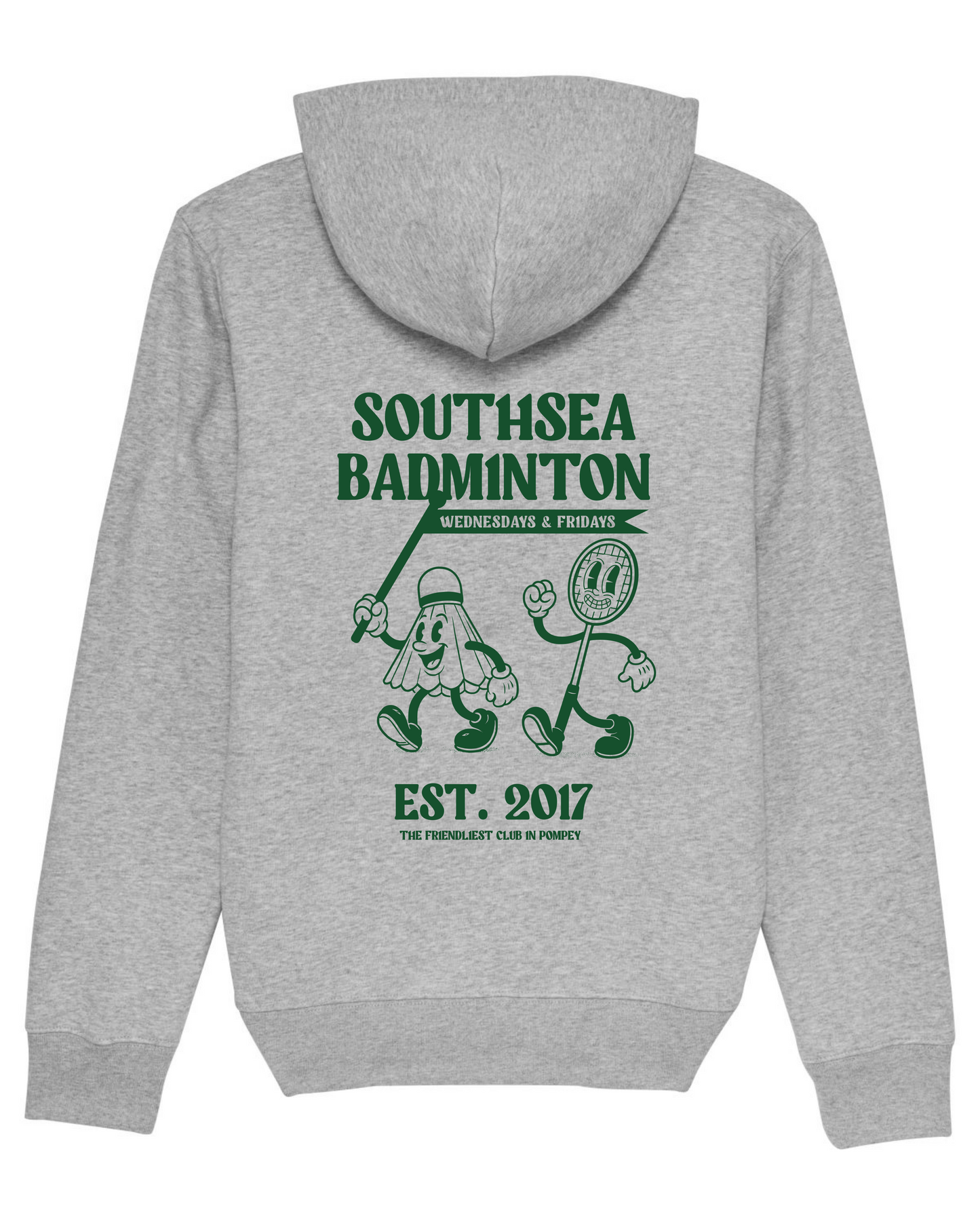 Southsea Badminton Hoodie - Heather Grey